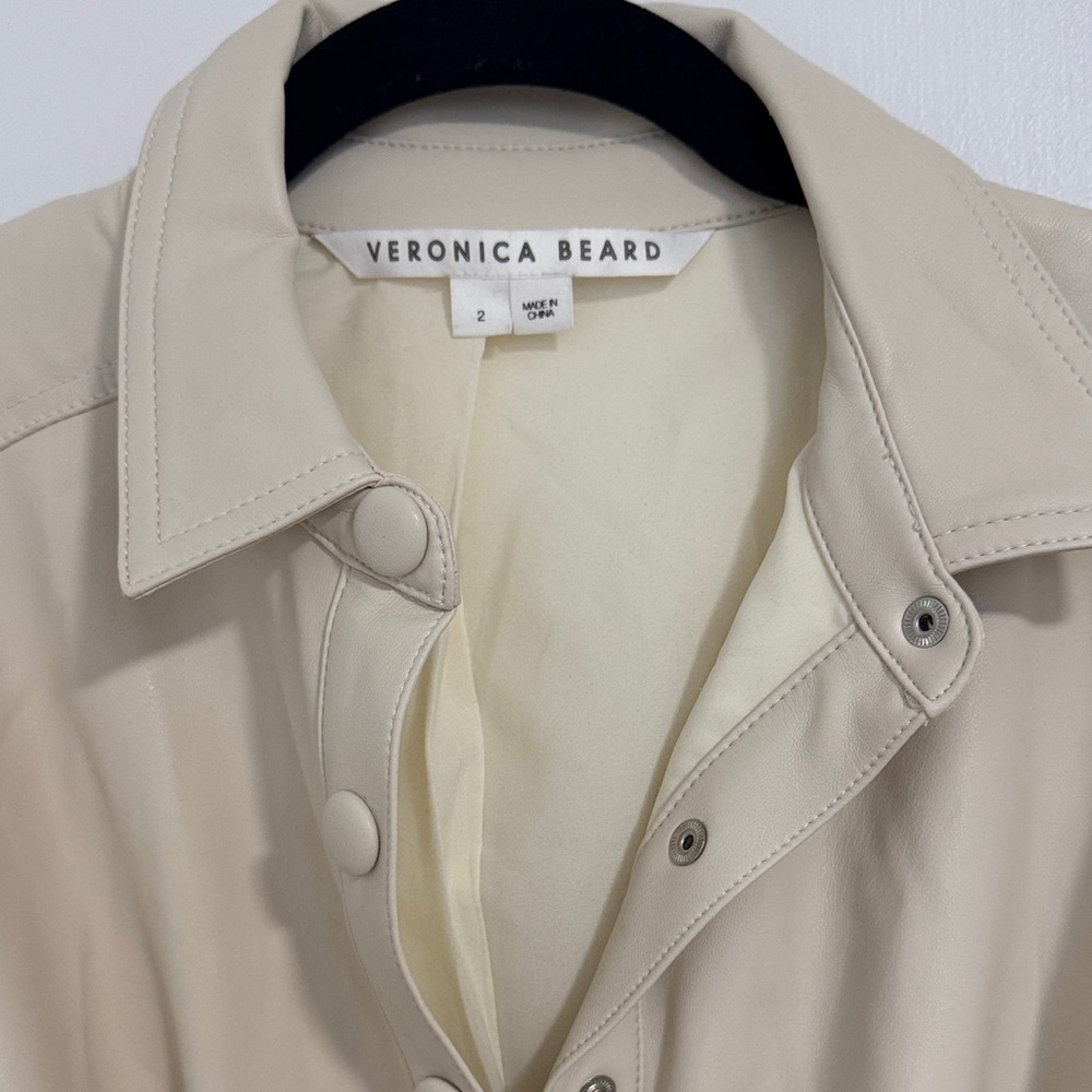 Veronica Beard Cream Snap-Front Jacket - image 2